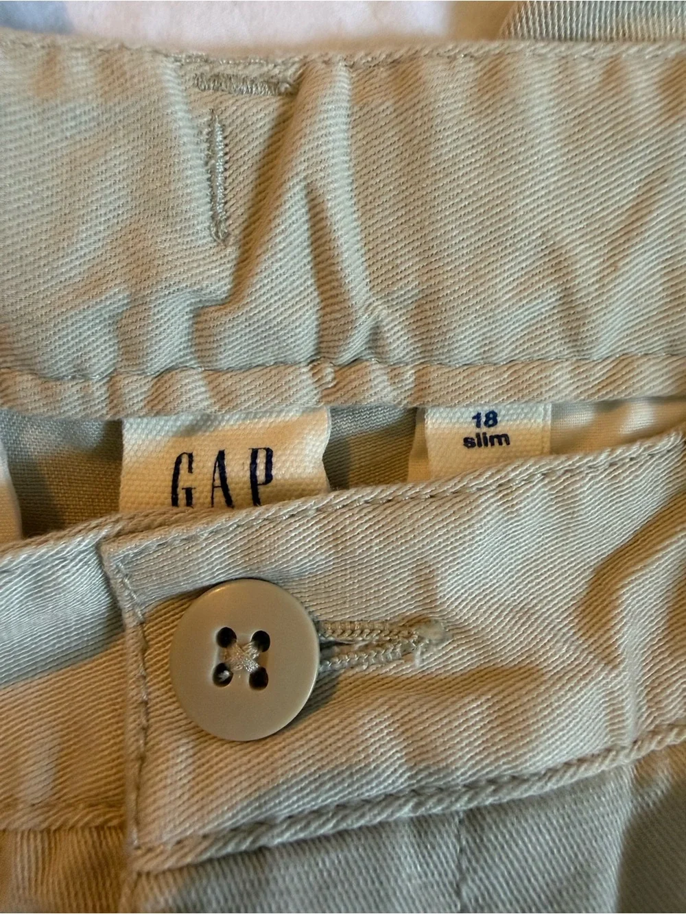 Boys School Uniform Flat Front Khakis! Gap size 18 Slim